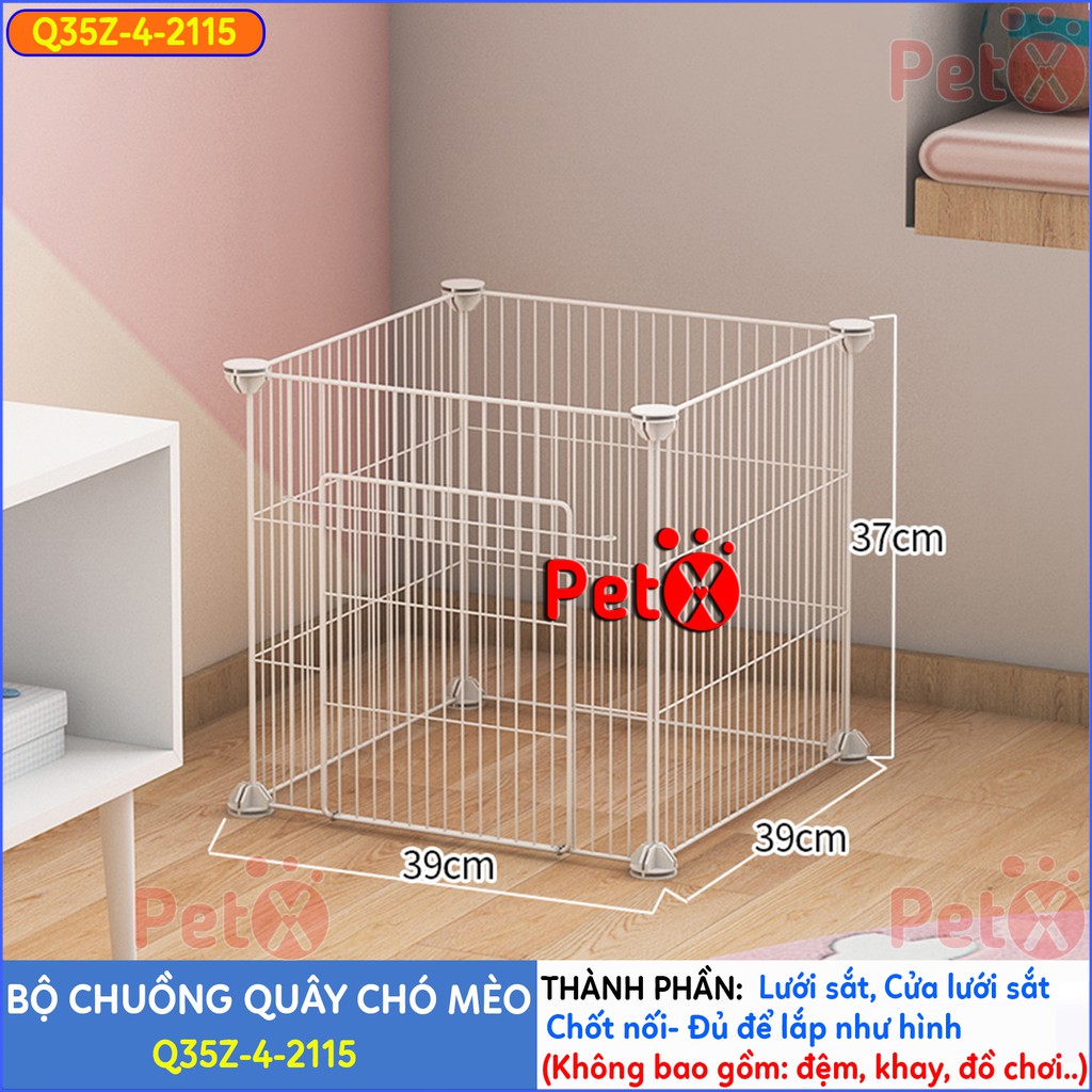 Quây chuồng chó mèo lắp ghép nuôi thú cưng sơn tĩnh điện giá rẻ-12