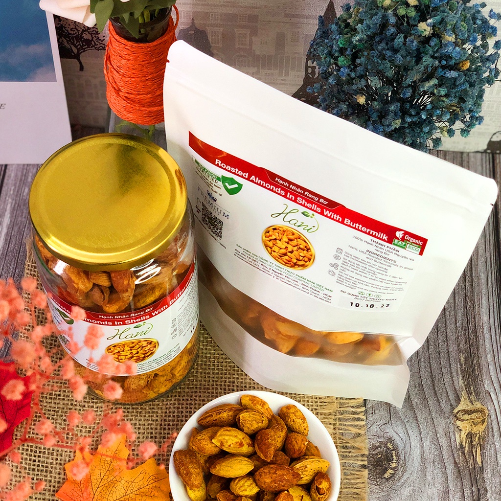 500g Hạnh Nhân Mỹ Rang Bơ Vỏ Mỏng Chuẩn Nhập Khẩu Mỹ 💰 HANI FOOD