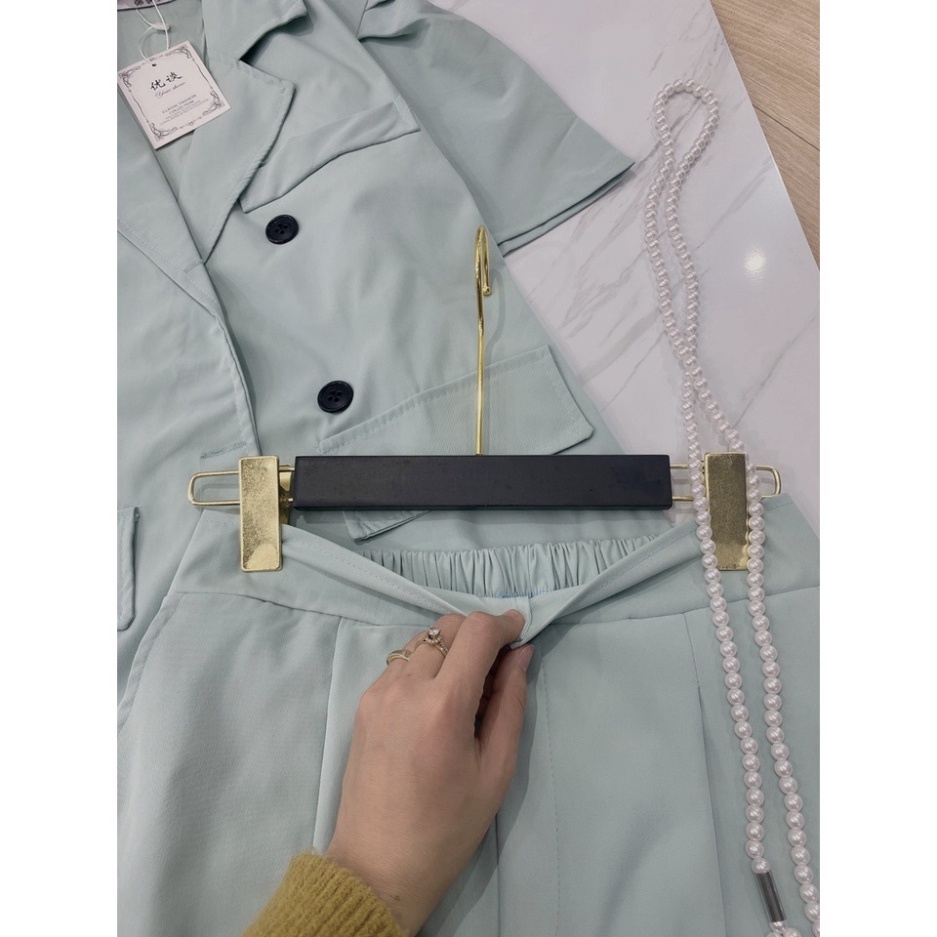Set vest cúc ngọc 2 món quần short đùi LT323 0322