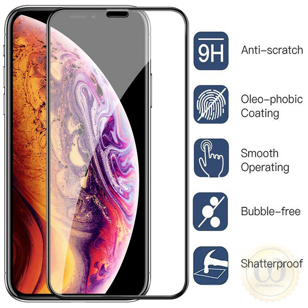 2PCS iPhone 11 Pro Max Caseswill Premium Tempered Glass Screen Protector