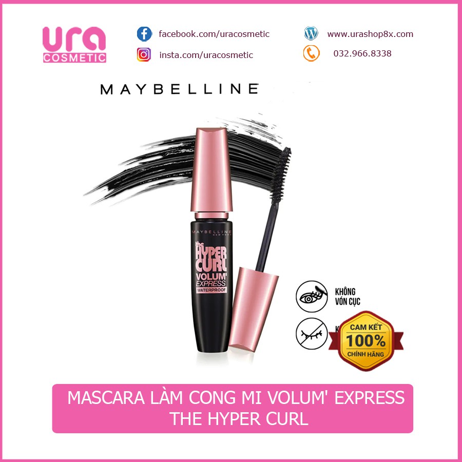 [CHÍNH HÃNG] Mascara làm cong mi Maybelline VOLUM' EXPRESS THE HYPER CURL