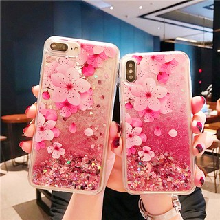 Ốp điện thoại kim tuyến nước họa tiết bông hoa cho OPPO A52 A92 F9 F7 F5 A5 A7 A37 F1S A71 F9pro A3S A83 A79 A73 F3 R11 R11+