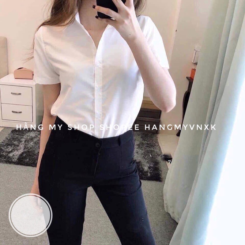 (SIZE 40-70kg) Sơ Mi Nữ Ngắn Tay Công Sở Chất Đẹp Không nhăn