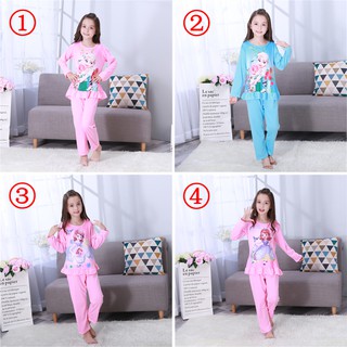 Trẻ em dài tay phù hợp với trẻ em bộ đồ ngủ quần áo cho bé bộ đồ ngủ bé baju bé gái