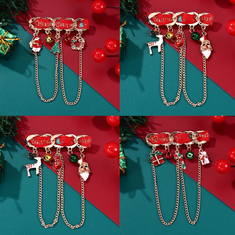 Ghim Cài Áo Hình Ông Già Noel Bằng Hợp Kim Xinh Xắn
