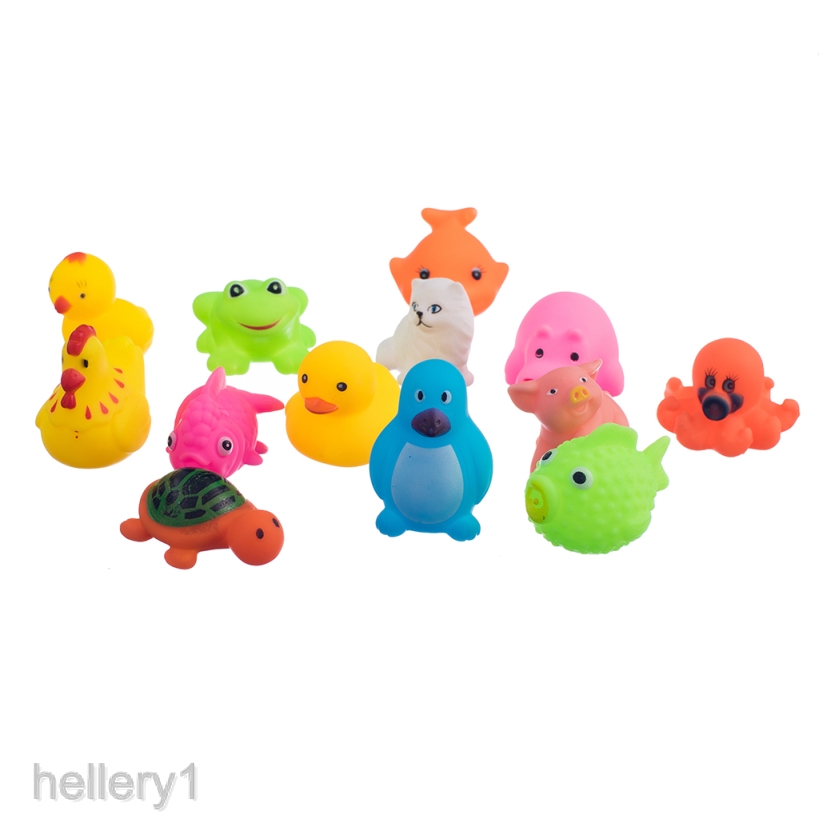 [Hellery1] Đồ Chơi Bóp Mềm Hình Động Vật Phát Ra Tiếng Kêu Cho Bé Chơi Khi Tắm (13 Món)