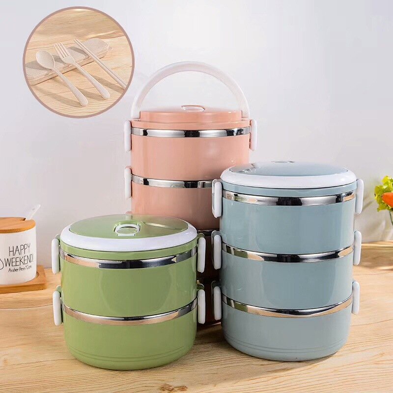 Hộp đựng cơm giữ nhiệt 4 ngăn/hộp đựng cơm giữ nhiệt inox giá rẻ - Hộp cơm hộp đựng cơm văn phòng