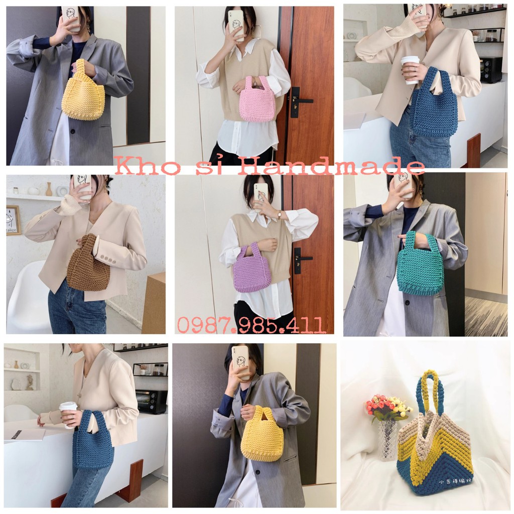 Sợi vải trơn TQ 100gr - Chuyên móc thảm, túi xách, giỏ