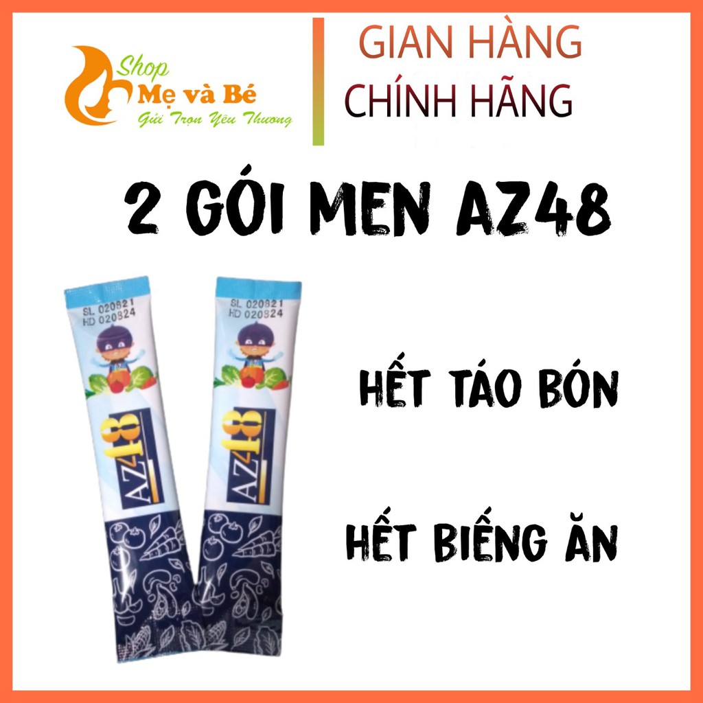 2 Gói Men AZ48 hỗ trợ tiêu hóa  giúp bé hết táo bón, ăn ngon miêng