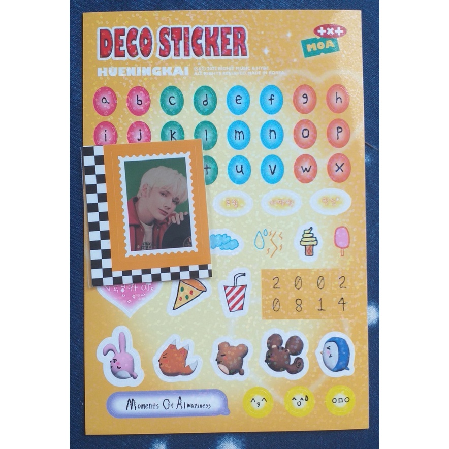 Sticker các thành viên nhóm nhạc TXT hàng chính hãng tách set deco