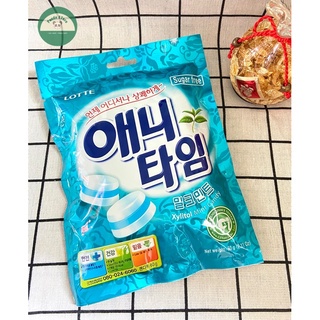 (4 vị) Kẹo bạc hà xylitol Lotte Anytime 60gr (Sugar free)