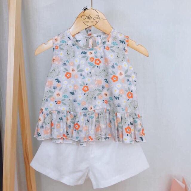 Vải thô hoa vintage