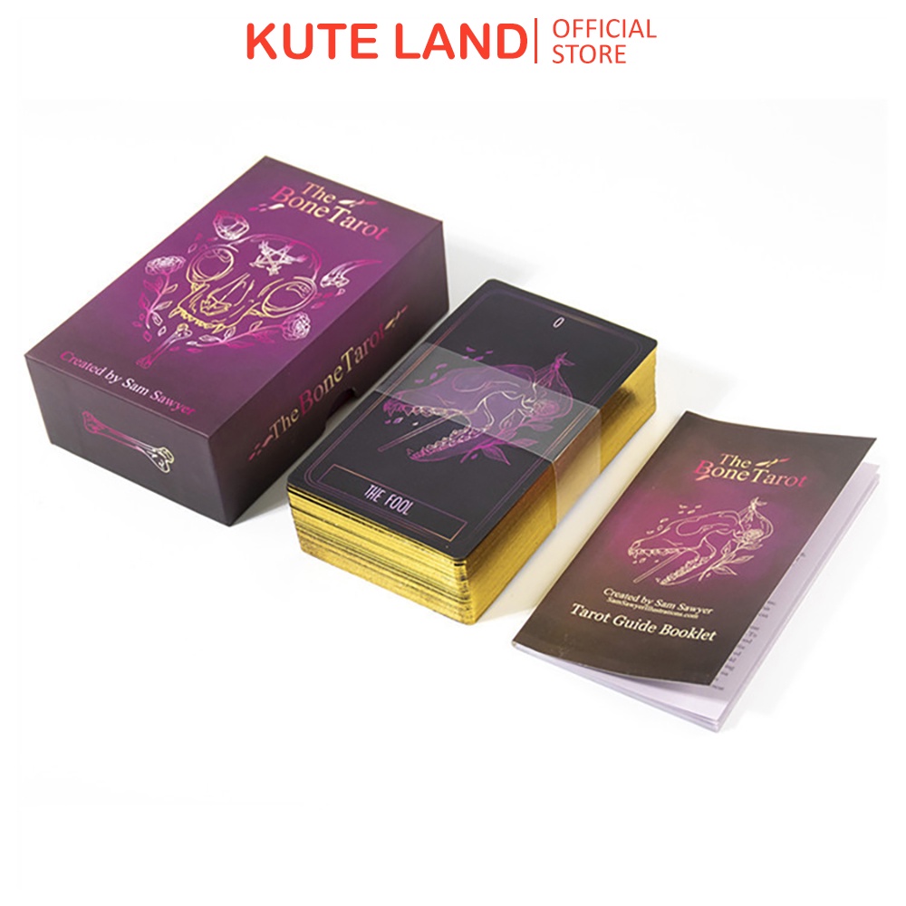 [Mạ Cạnh Size Gốc] Bộ Bài The Bone Tarot 78 Lá Bài 7x12 Cm Tặng Đá Thanh Tẩy S104