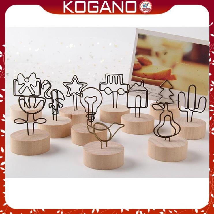 Đế gỗ đựng card, ghi chú KOGANO giá đỡ để card visit, ghi chú, ảnh trang trí văn phòng phẩm đa năng SD-001353