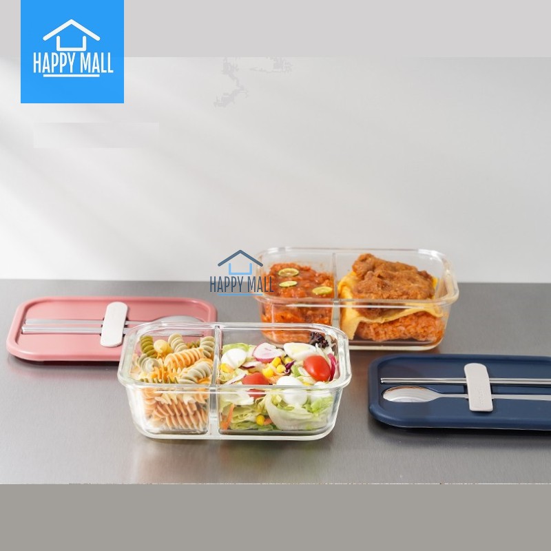 Hộp cơm thủy tinh kèm muỗng đũa LocknLock LLG991 dung tích 930ml