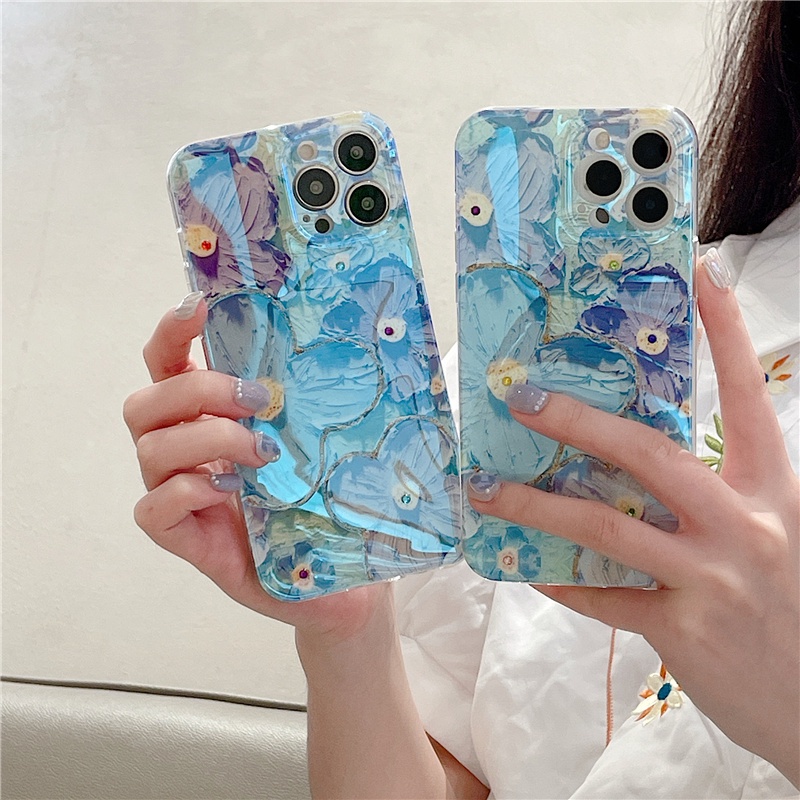 Ốp Điện Thoại Silicon Mềm Hình Hoa Đính Đá Blu-ray OPPO Reno8 8Z 8Pro Reno7 7Z 7Pro Reno6 6Z Z Pro A57 A77 5G 4G 2022