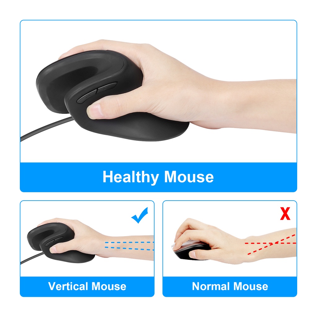 Chuột Quang Chơi Game Có Dây 4 Tốc Độ 3200dpi USB Không Gây Tiếng Ồn Cho Máy Tính/Laptop/Máy Tính Để Bàn/Notebook