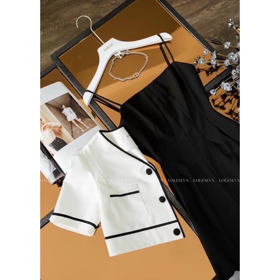 SET BỘ váy 2 dây kèm áo khoác ngoài