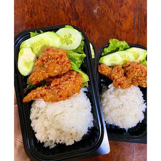 50 Hộp nhựa HT203 - Đế đen lớn dày  , đựng thức ăn