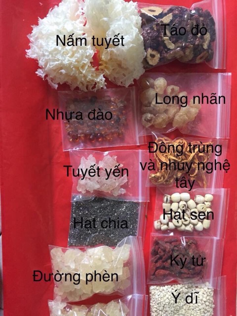 Set nguyên liệu chè dưỡng nhan 13 vị nấu 15-17 chai | BigBuy360 - bigbuy360.vn