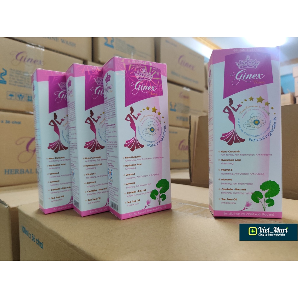 (COMBO MUA 3 TẶNG 1) Gel Vệ sinh phụ nữ GINEX NANO 100ml ( NGHỆ NANO)