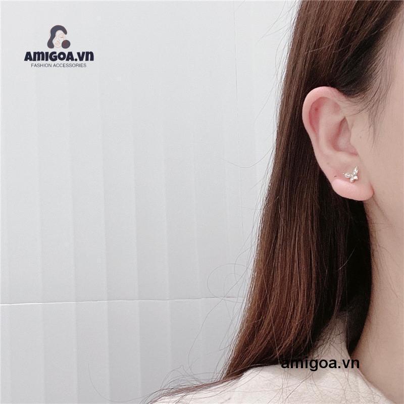 ✨✨Khuyên Tai Hình Hoa / Bướm / Mặt Trăng / Trái Tim Bằng Hợp Kim Phong Cách Hàn Quốc Dễ Thương Thời Trang Cho Nữ