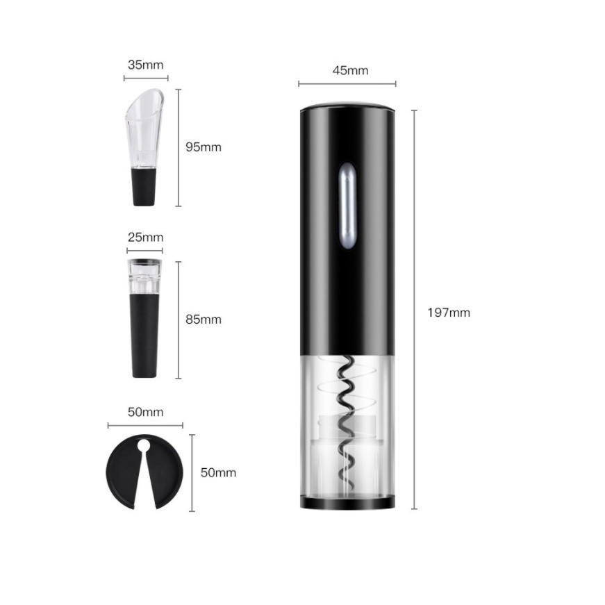 Bộ dụng cụ mở nắp chai rượu vang 4 trong 1 2022