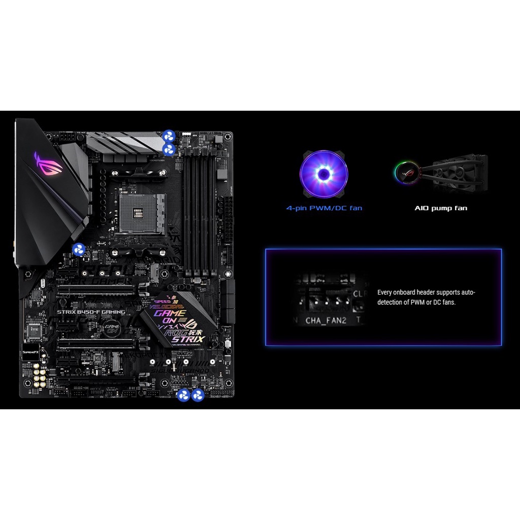 Mainboard ASUS ROG STRIX B450-F GAMING cũ. Bo mạch chủ Asus B450-F GAMING ROG STRIX