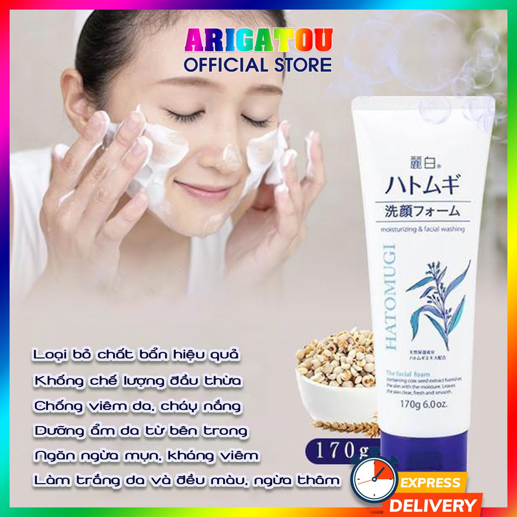 Sữa Rửa Mặt Hatomugi, Sữa Rửa Mặt Ý Dĩ Hatomugi The W Cleasing Foam 130g và 170g Nhật Bản | BigBuy360 - bigbuy360.vn