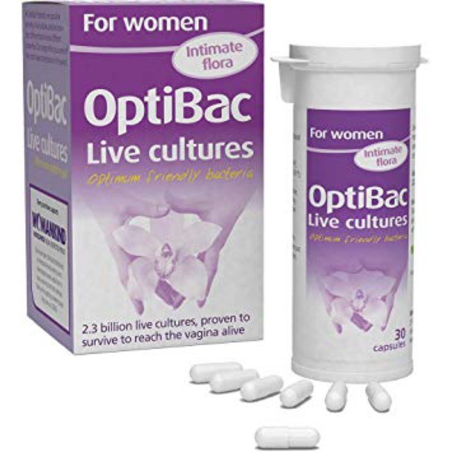 Optibac Tím for women tem nhãn QR đầy đủ