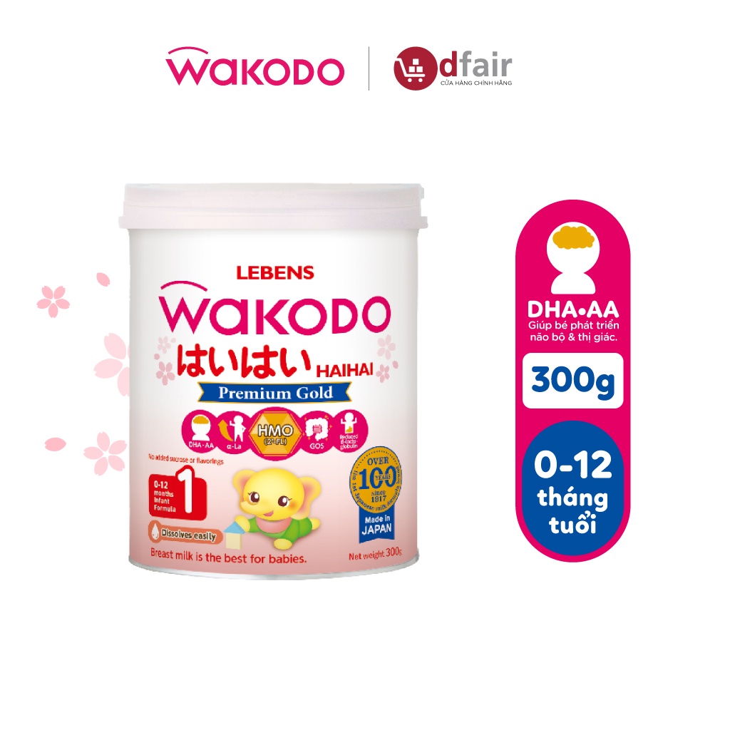 Sữa Bột Công Thức Wakodo Haihai Cung Cấp Dinh Dưỡng Cho Bé 0-12 Tháng Tuổi 300g (New)
