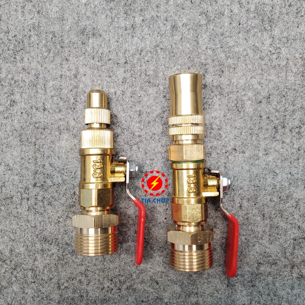 Đầu béc rửa máy lạnh điều hòa dùng cho máy rửa xe chỉnh áp - đầu chỉnh được - ngắn/cong
