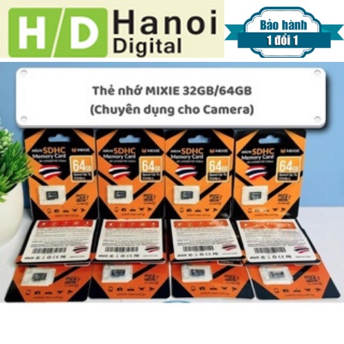 THẺ NHỚ MIXIE Micro SD Mixie 32GB/64GB/128Gb Class 10 Chuyên dụng cho Camera IP - Bảo Hành 3 năm | BigBuy360 - bigbuy360.vn