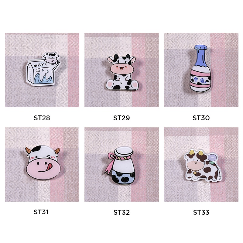 Sticker cute pin cài áo phụ kiện trang trí túi xách balo LOT STORE ST300