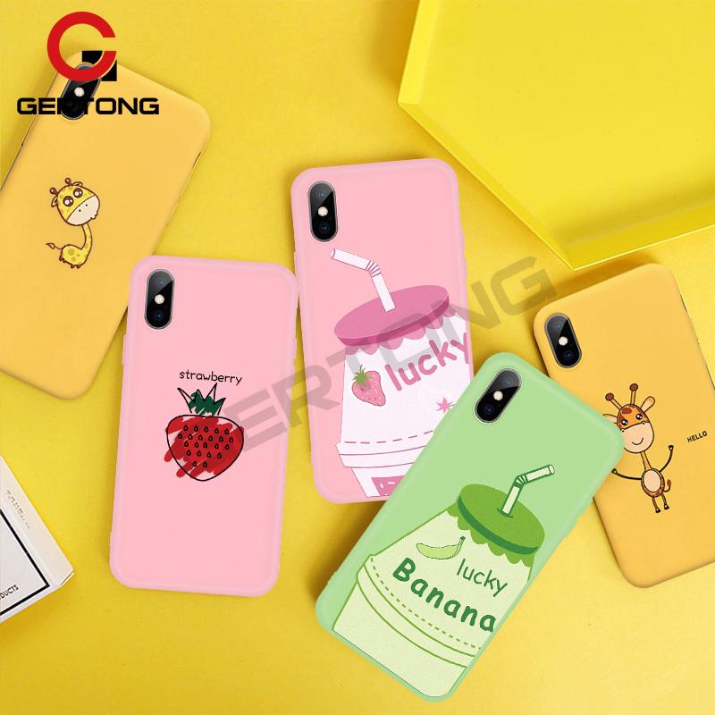 Ốp điện thoại TPU mềm chống sốc in hình hộp sữa xinh xắn cho iPhone XS Max XR 8 7 Plus 6s 5 5S SE
