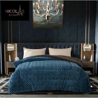 Chăn lông cừu Nicolas Pháp đắp đại hàn 4kg, 2mx2m3 - hàng loại 1 - đủ màu