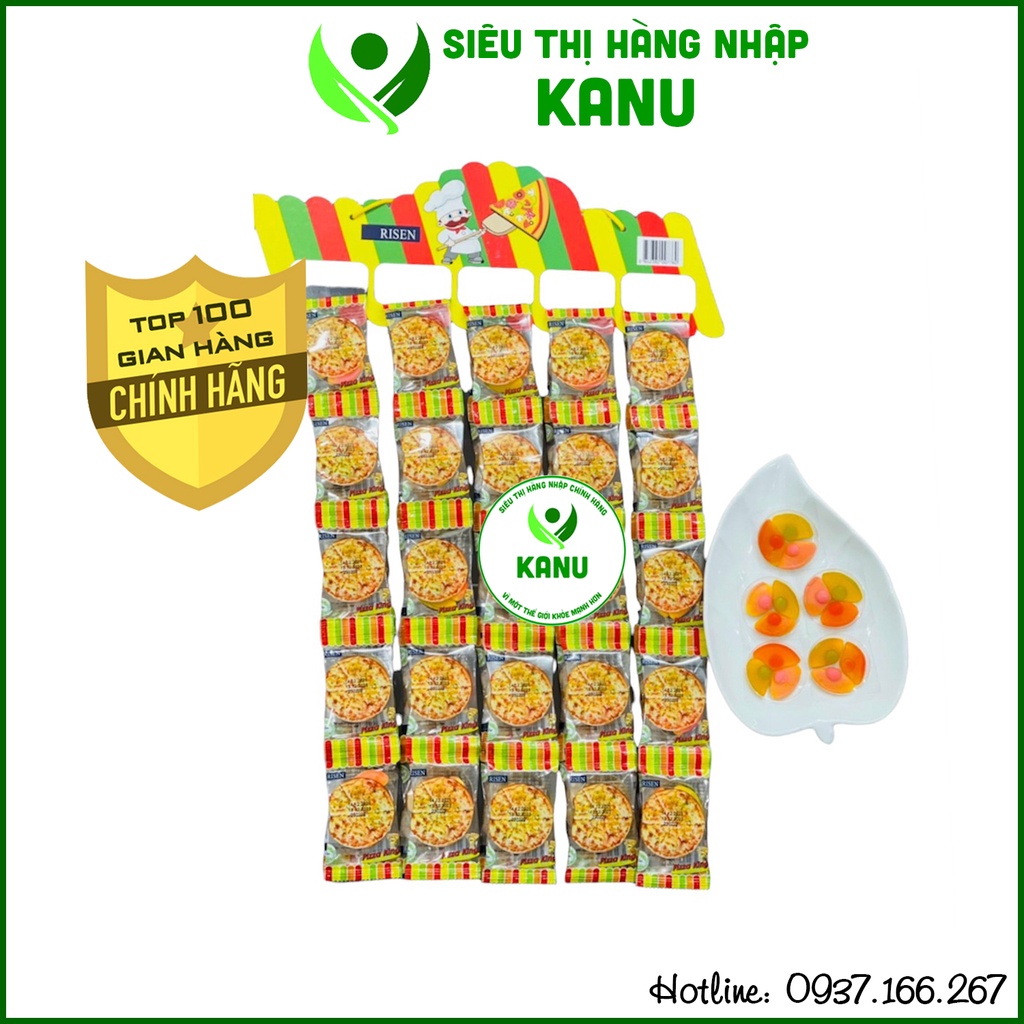 [Lốc 50 gói] Kẹo dẻo hình bánh Pizza Risen Mỹ cho bé ăn vặt vừa ngon vừa rẻ