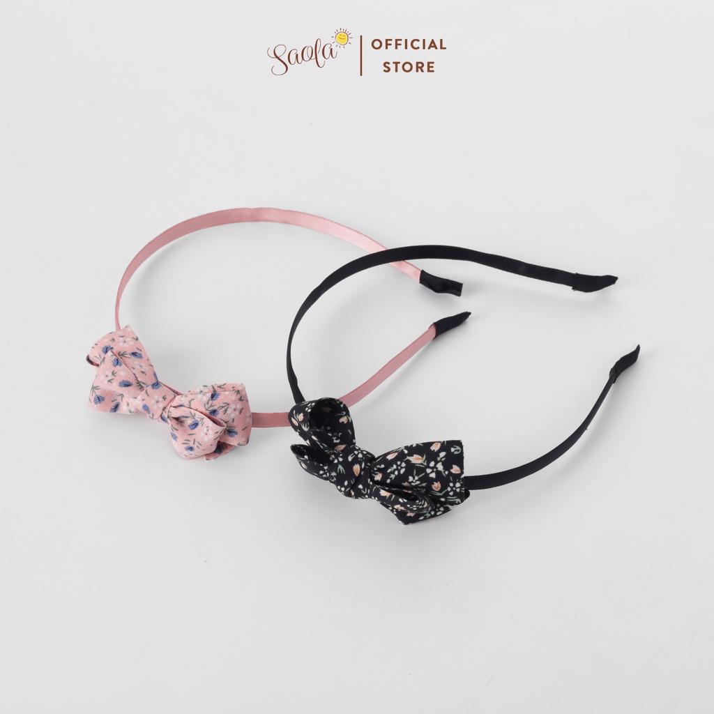 Băng Đô Bờm Cài Tóc Đính Nơ Đáng Yêu Phong Cách Cổ Điển Hàn Quốc - SAOLA KIDS CLOTHING - HB008