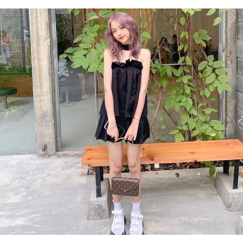 Áo Babydoll Kiểu Choàng Cổ Chất Voan Bồng Siêu Đáng Yêu YUMI BÁN SỈ A31