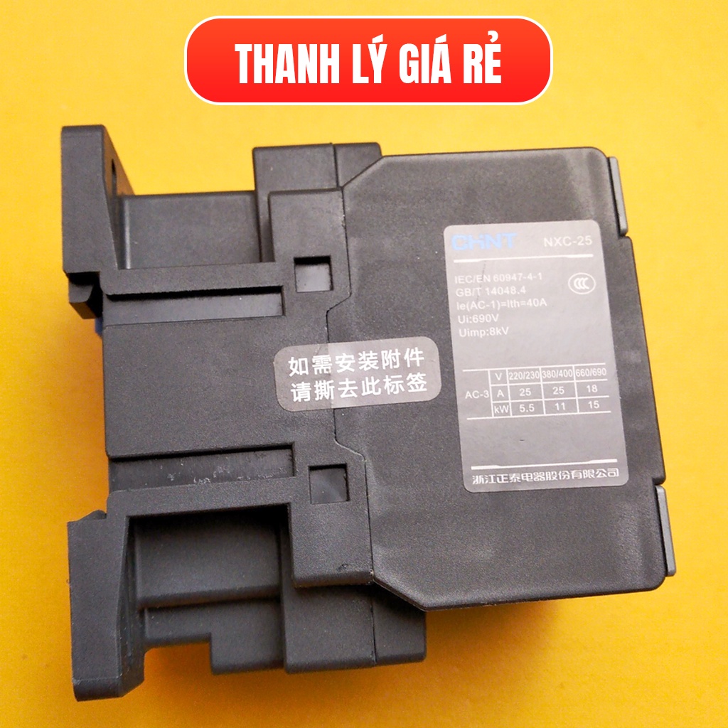 [THANH LÝ] Khởi động từ Contactor CHINT NXC-25 25A  11kW