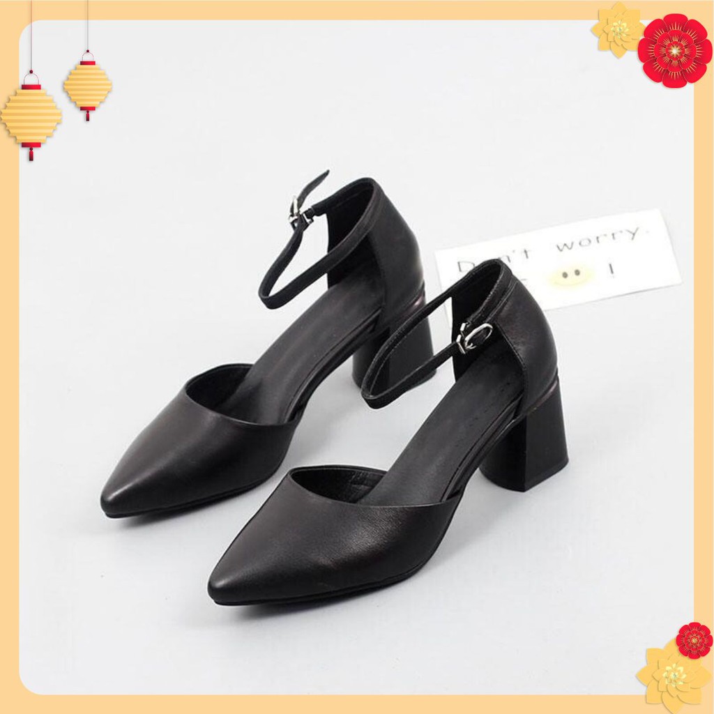 Free⚡Ship - Giày Cao Gót Nữ 5CM HỞ GÓT MÃ C4