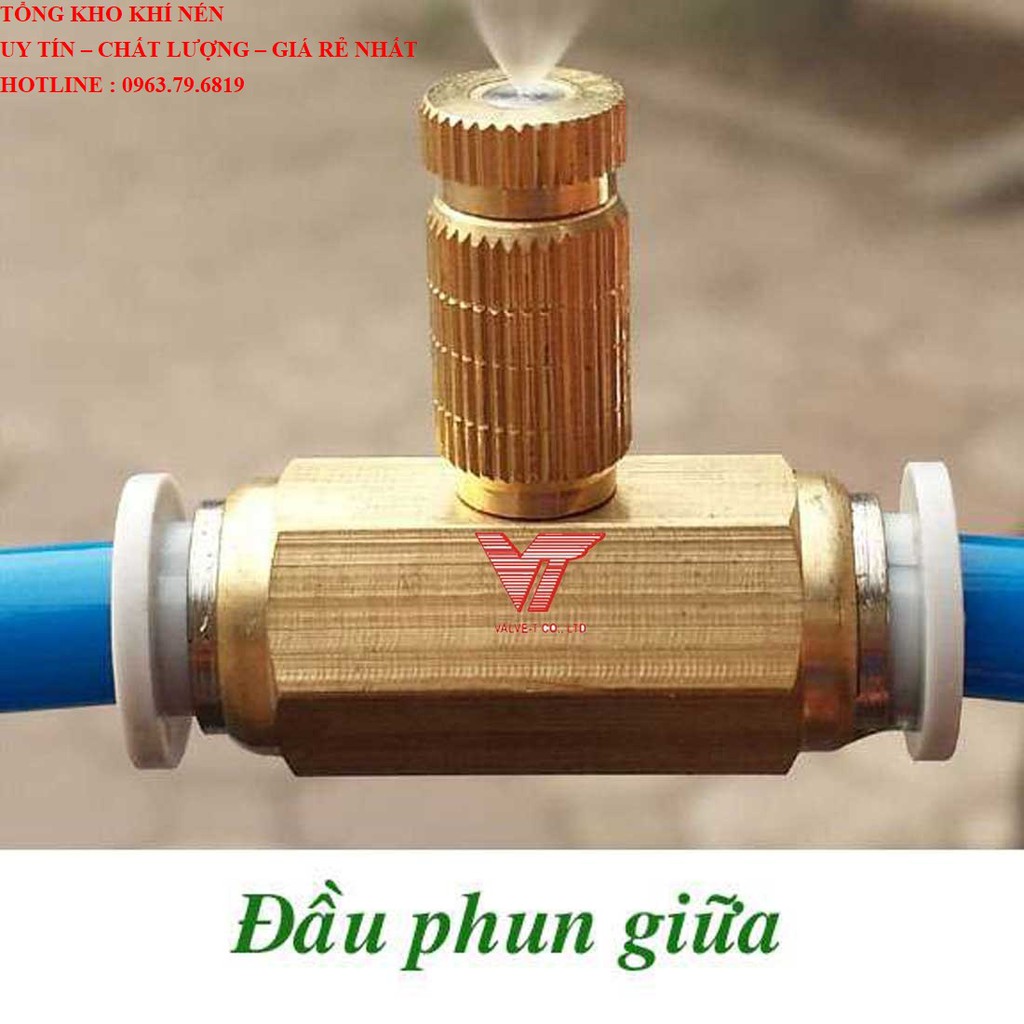 |HÀNG XỊN| ĐẦU BÉC PHUN SƯƠNG BẰNG ĐỒNG KÈM CHÂN ĐẾ SỐ 1, SỐ 2, SỐ 3 NỐI ỐNG PHI 8 GIÁ SỈ