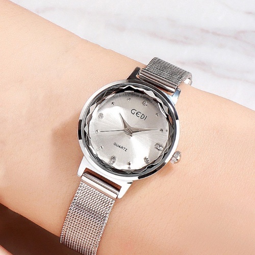 Đồng hồ nữ chính hãng GEDI 6607 dây thép mặt tròn thời trang bảo hành 12 tháng