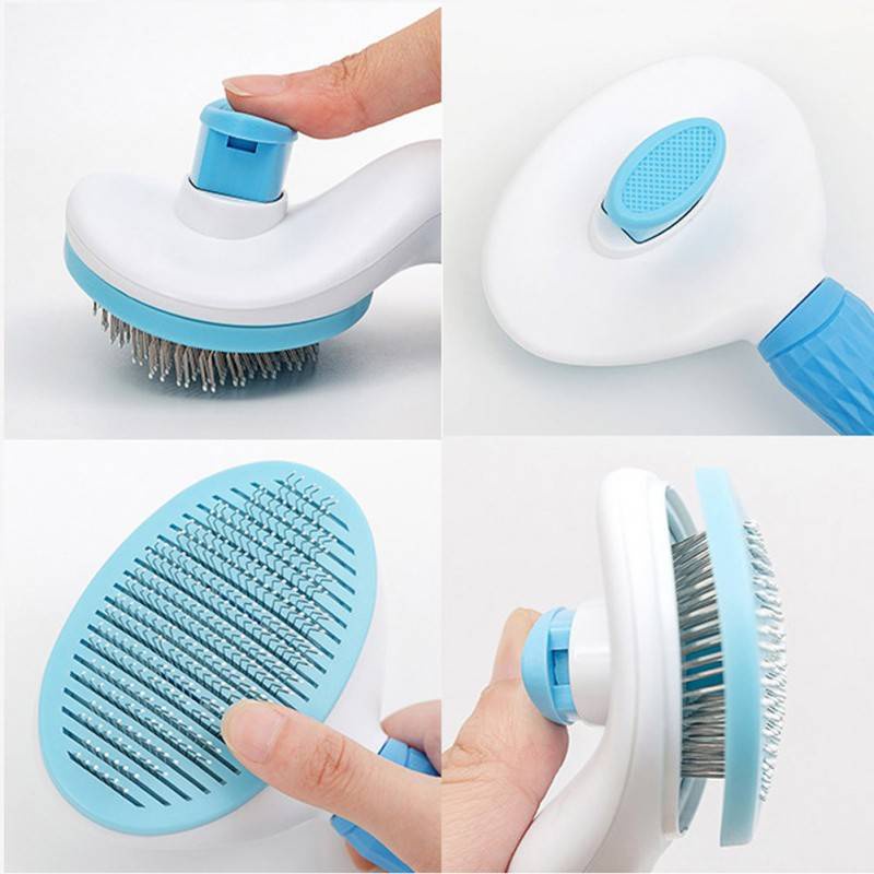 Lược chải lông chó mèo tự động bằng thép không gỉ chống trượt