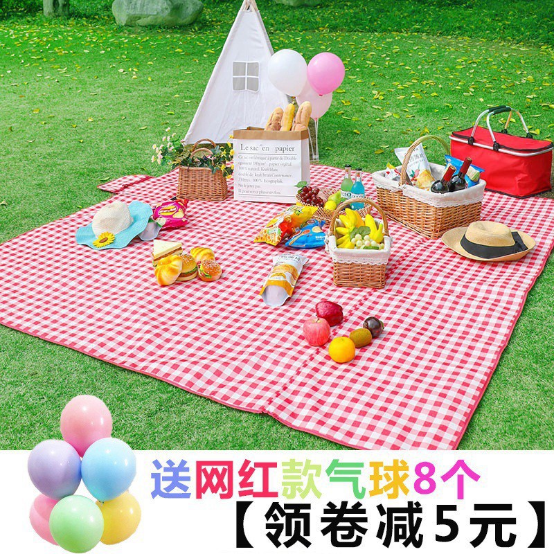 Thảm picnic cắm trại dã ngoại caro chống thấm gấp gọn tiện lợi mang đi [ có bảo hành] | BigBuy360 - bigbuy360.vn