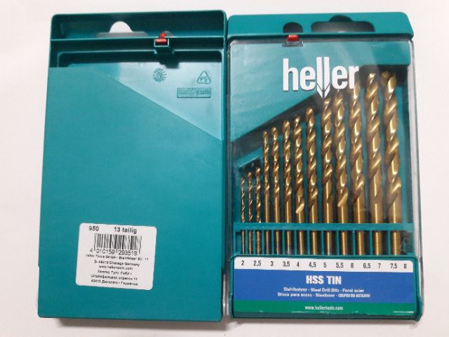 Mũi khoan sắt HSS TIN DIN338 của Heller Đức sản xuất