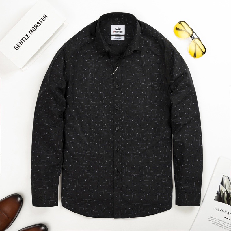 Sơ Mi Nam Công Sở Hoạ Tiết Chấm Nhỏ Lạ Mắt-Sang Trọng-Chất Chống Nhăn-Chống Xù-100% Ảnh Shop Chụp | BigBuy360 - bigbuy360.vn