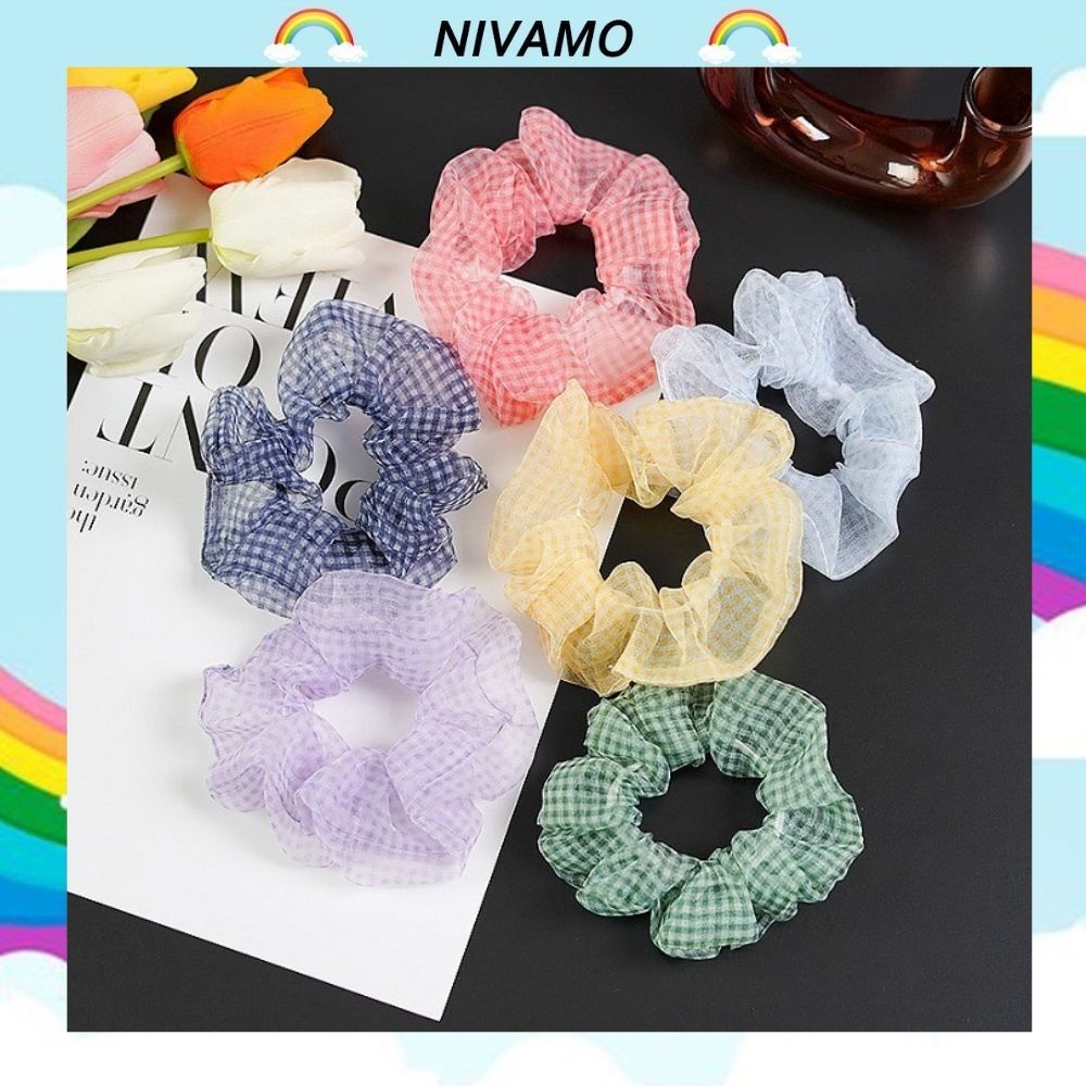 Dây chun buộc tóc vải scrunchies đẹp nhẹ nhàng SC05