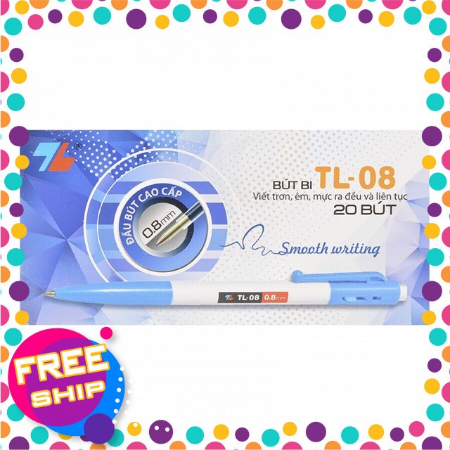 Bút bi TL-08 ( hộp 20 cây )  █▬█ █ ▀█▀