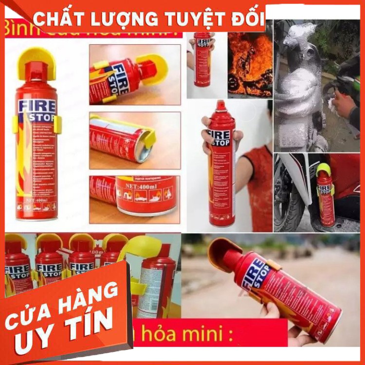 Bình cứu hoả 500ml dạng xịt. Bình chữa cháy mini FireStop